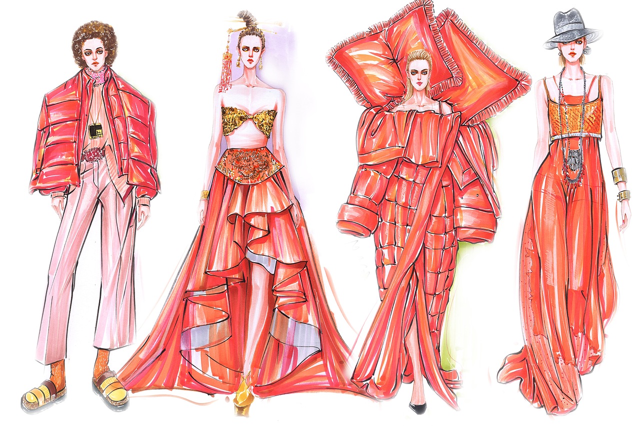 服装手绘～时装画（图ZMTYzODYxMjQ4） - 正装/礼服 - 站酷设计师零一手绘原创素材 - 站酷ZCOOL