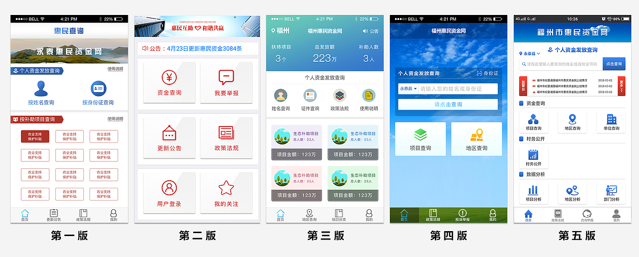 惠民资金APP版本迭代路程（图ZMTEzMzgwNjMy） - APP界面 - 站酷设计师JonyH黄健津原创素材 - 站酷ZCOOL