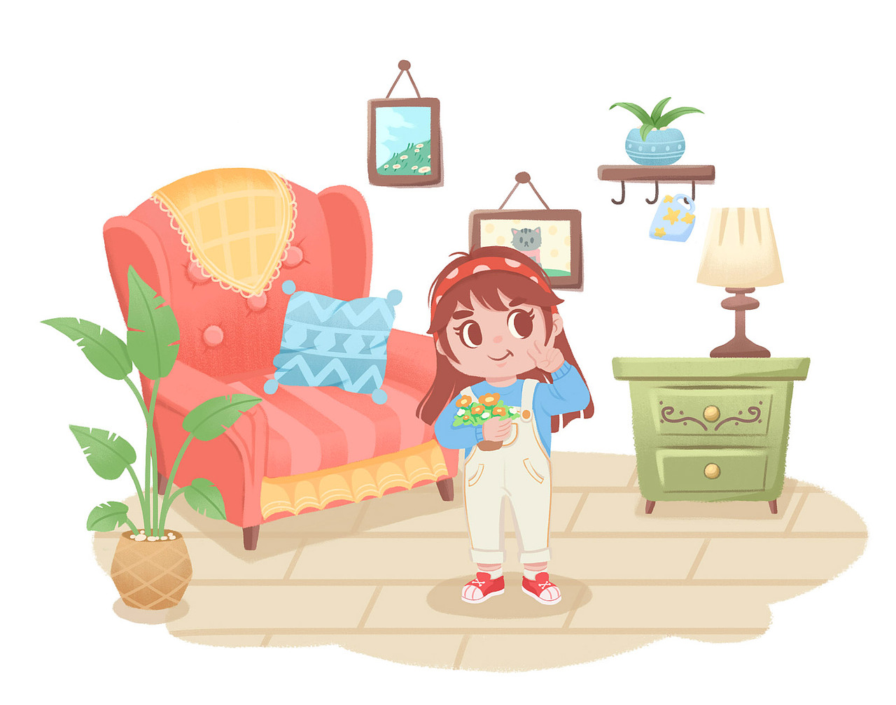 室内图（图ZMzY5NDA4NTA0） - 儿童插画 - 站酷设计师糖心战甲原创素材 - 站酷ZCOOL