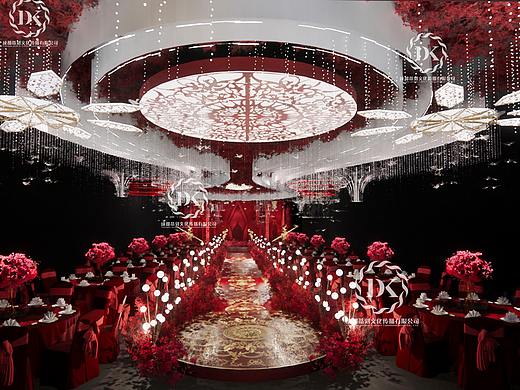 欧式红金色婚礼堂