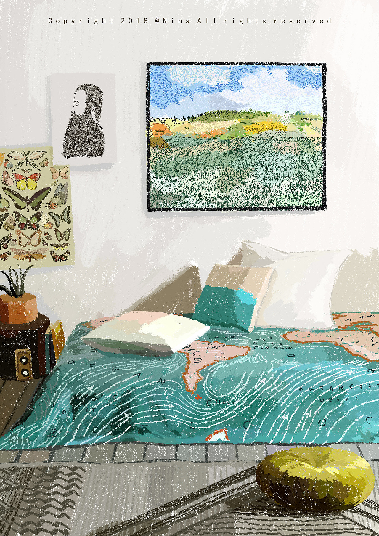 房間（圖ZMTMxOTM2OTU2） - 藝術(shù)插畫 - 站酷設(shè)計師Joynii原創(chuàng)素材 - 站酷ZCOOL