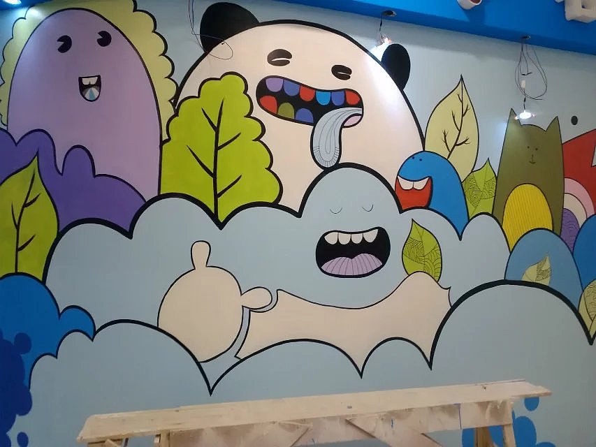 阿杜手绘速写肖像画墙绘手绘墙涂鸦墙体彩绘美术培训