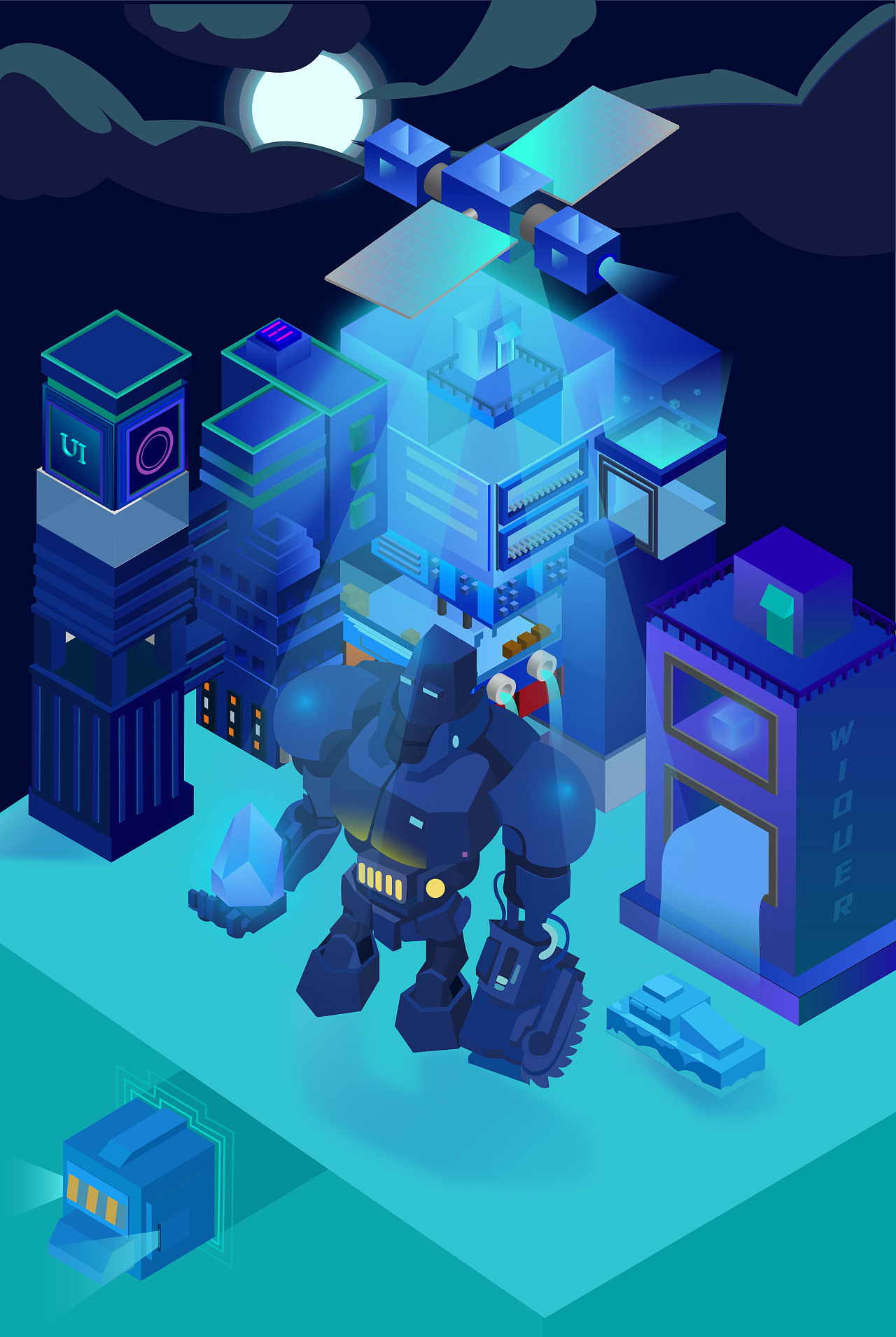 5d神秘工厂|插画|创作习作|晚餐加鸡腿吧 - 原创作品 - 站酷 (zcool)