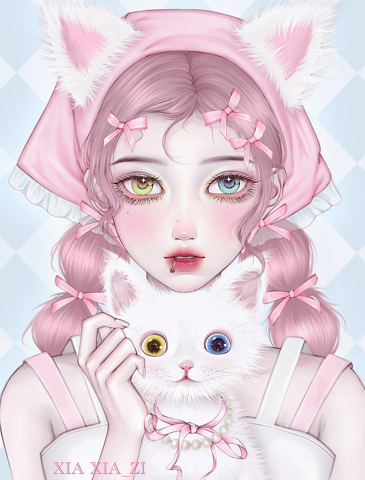 和猫猫合照（图ZMzU5OTQ3MzEy） - 创作习作 - 站酷设计师虾虾_zi原创素材 - 站酷ZCOOL