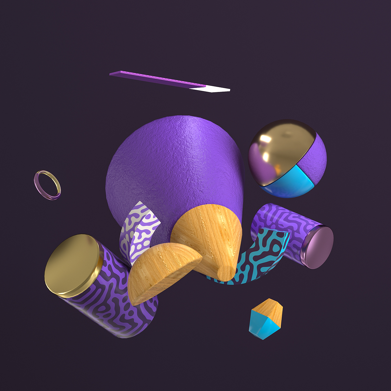 C4D场景渲染练习
