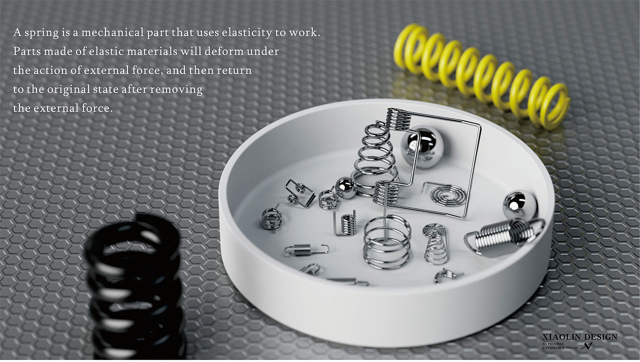 弹簧建模渲染详情页（图ZMzIxMTE5MTg4） - 产品 - 站酷设计师maoyilin原创素材 - 站酷ZCOOL