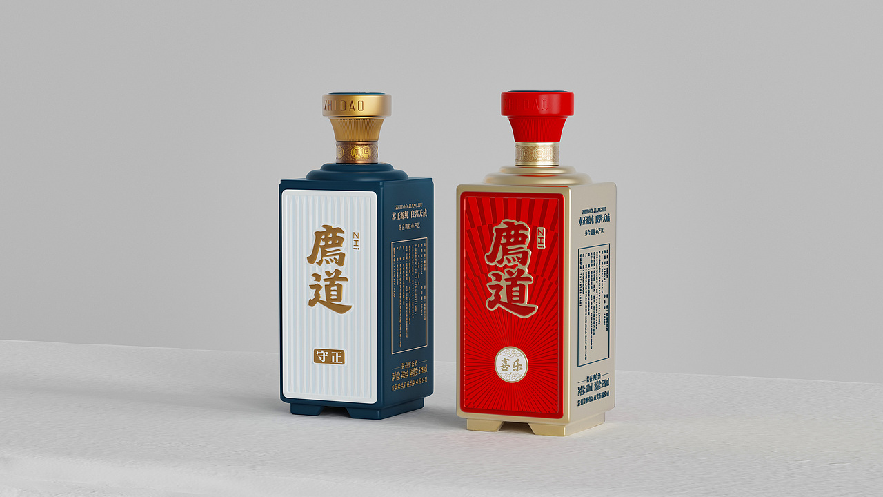 TINGFU.DESIGN 廌道酒·包装渲染