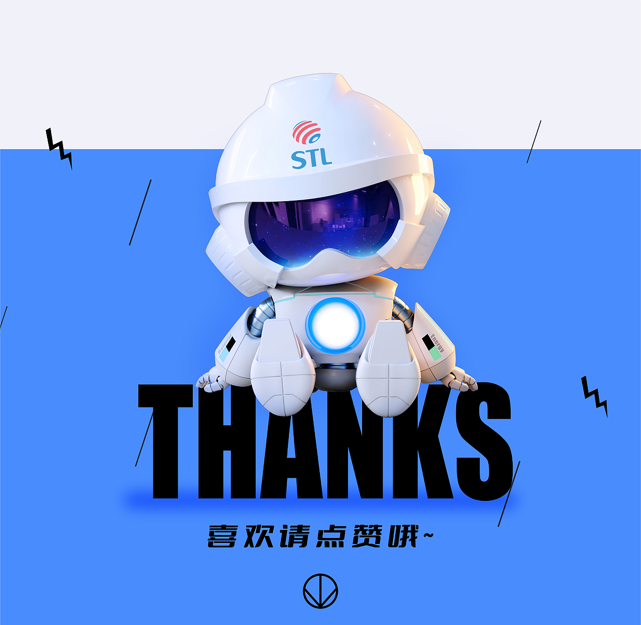 吉漫ip设计 | 酷萌超能科技感机器人-卫星侠