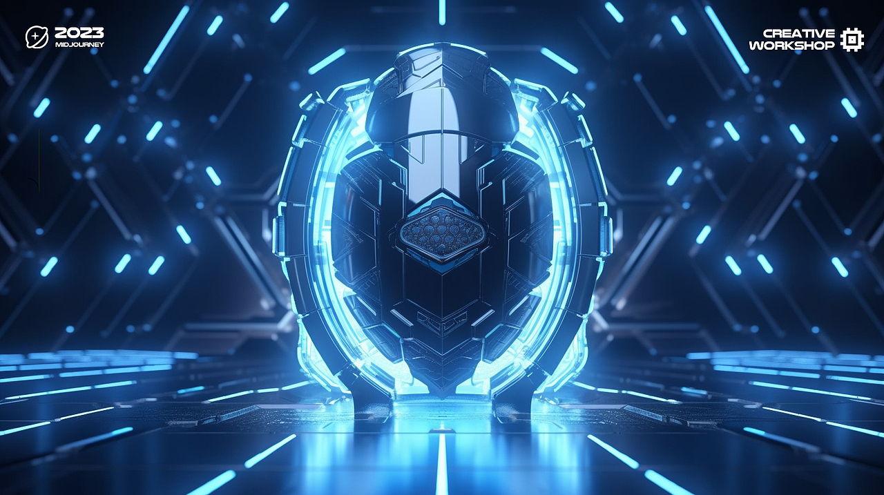 高端大气3d科技安全创意背景