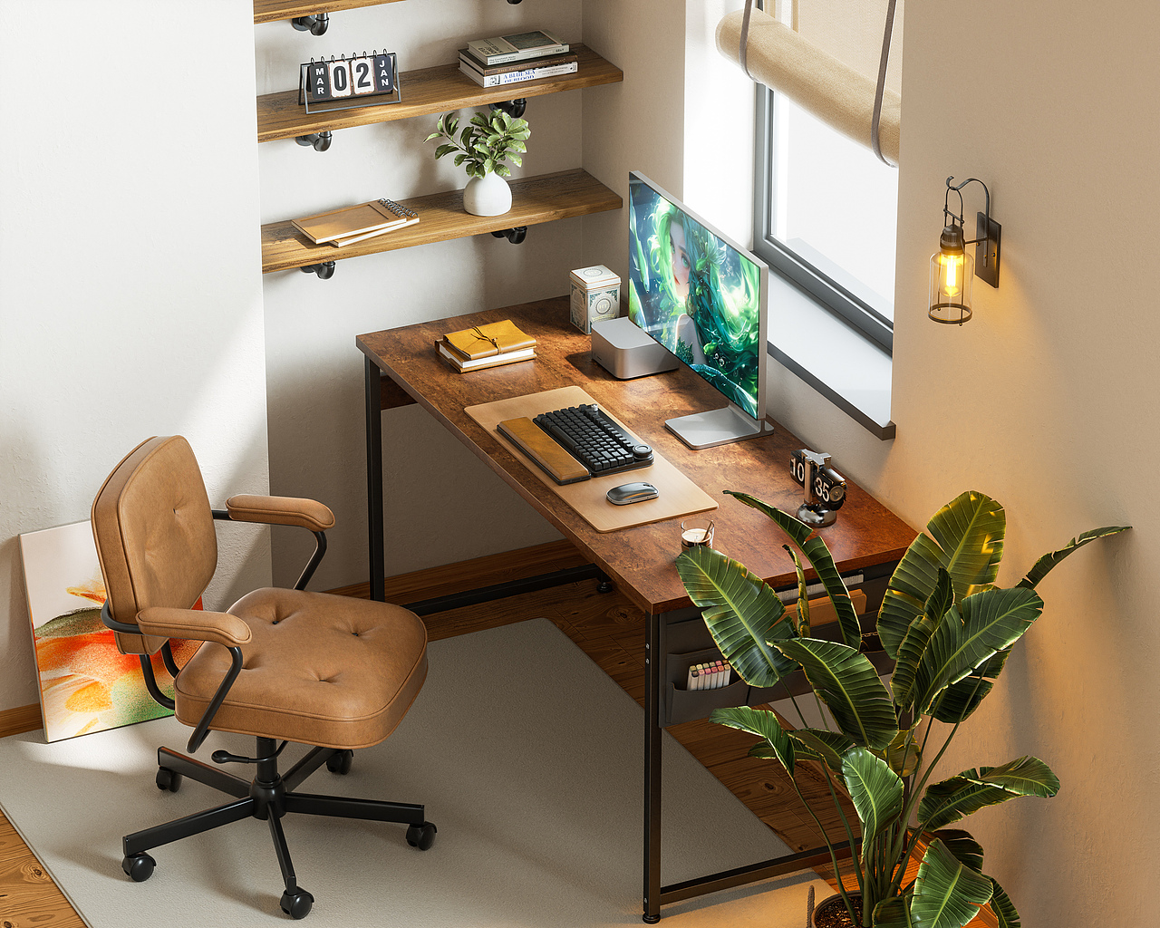 C4D-写实产品/场景室内渲染练习/电商办公桌