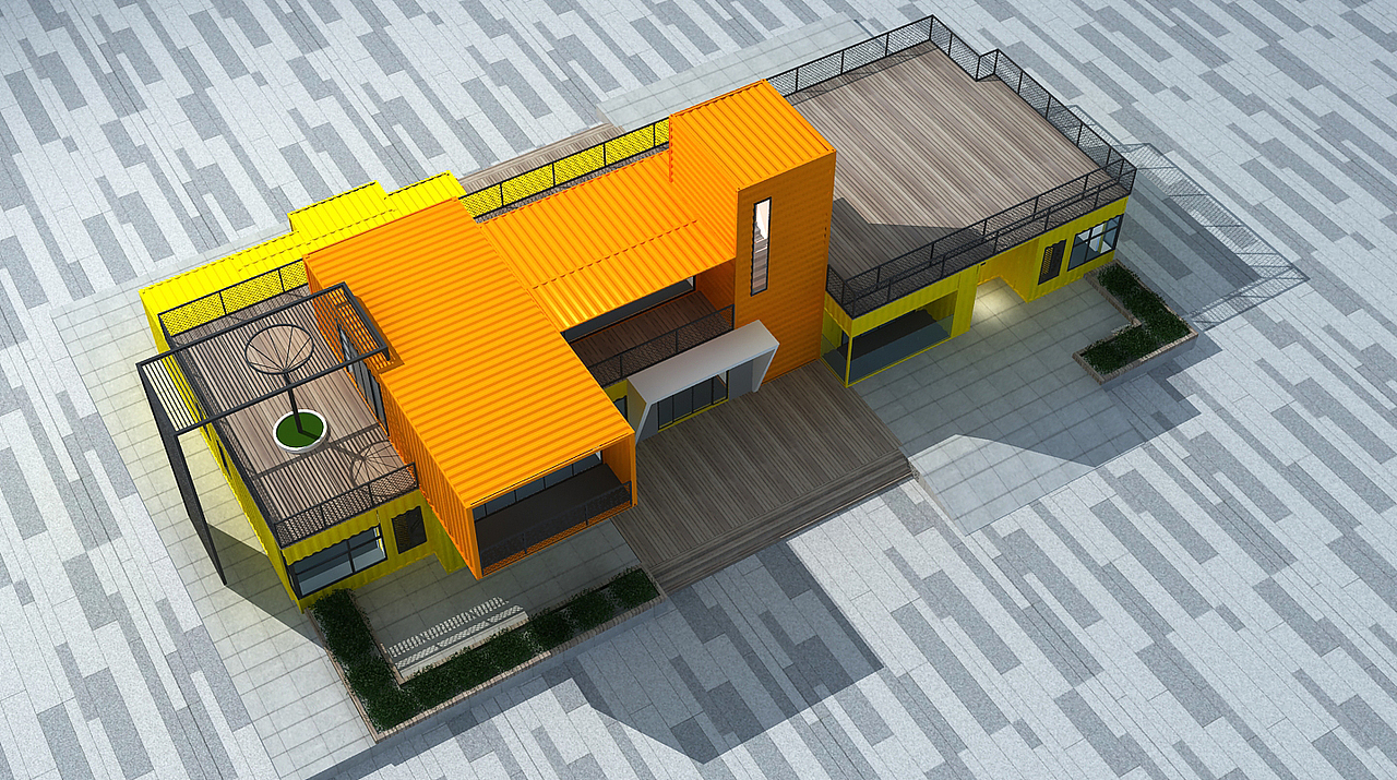 一个集装箱改造的模块化样板间（图ZMzU3OTMxNzE2） - 建筑设计 - 站酷设计师妖言惑虫原创素材 - 站酷ZCOOL