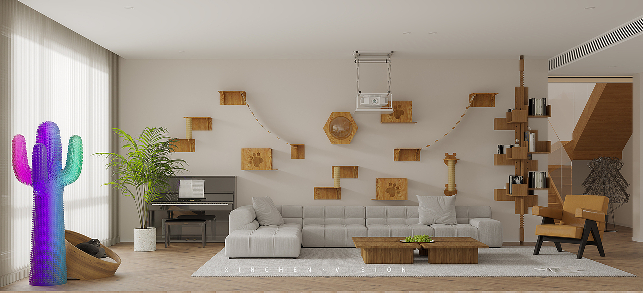 现代客餐厅（图ZMzE3MTUxODcy） - 家装设计 - 站酷设计师XINCHENvision原创素材 - 站酷ZCOOL