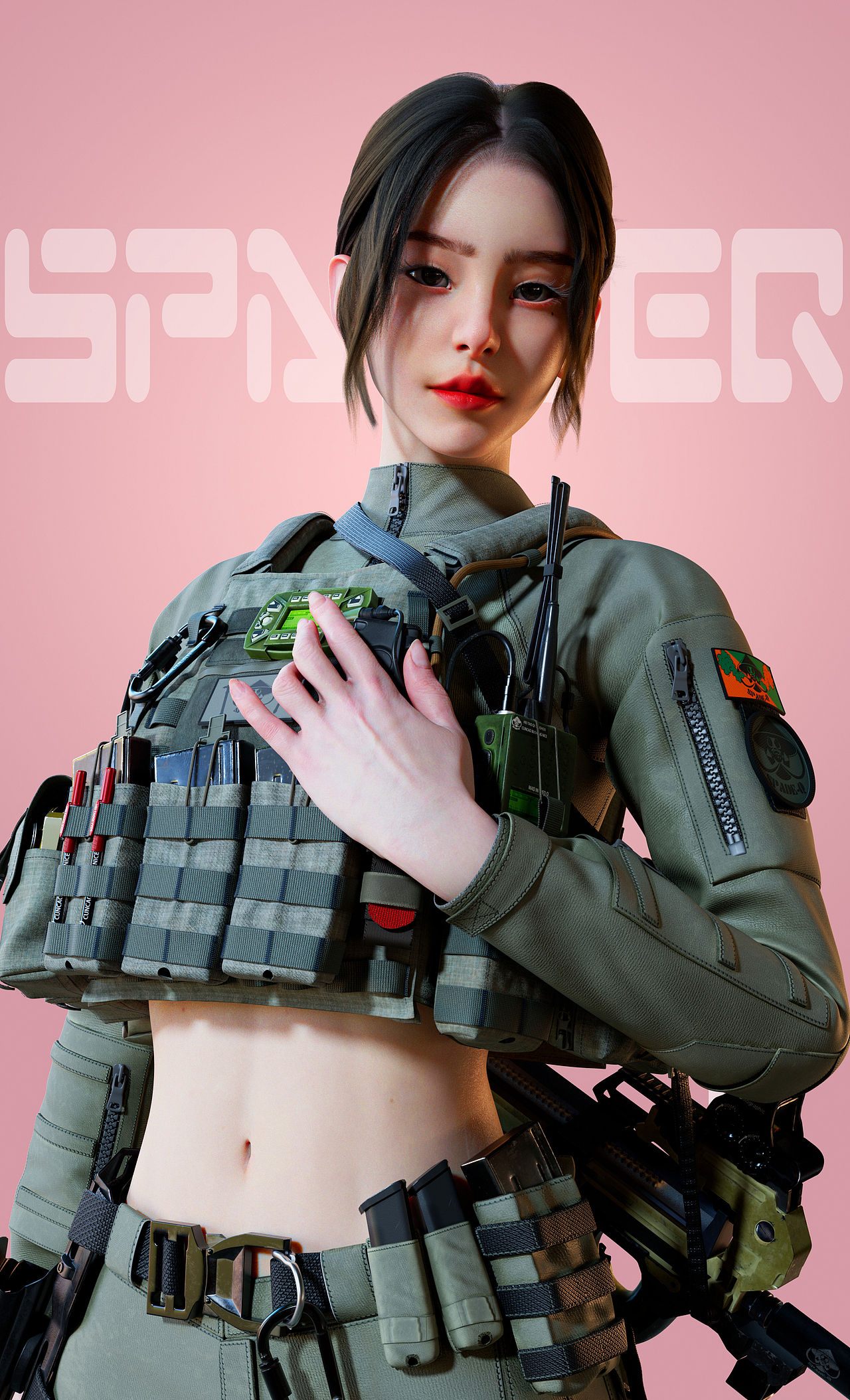 3D建模-女战士素芬儿