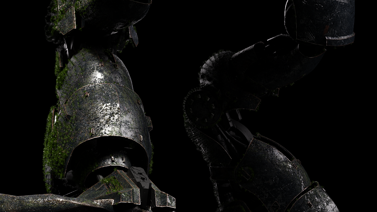 C4D-OC战损机甲渲染