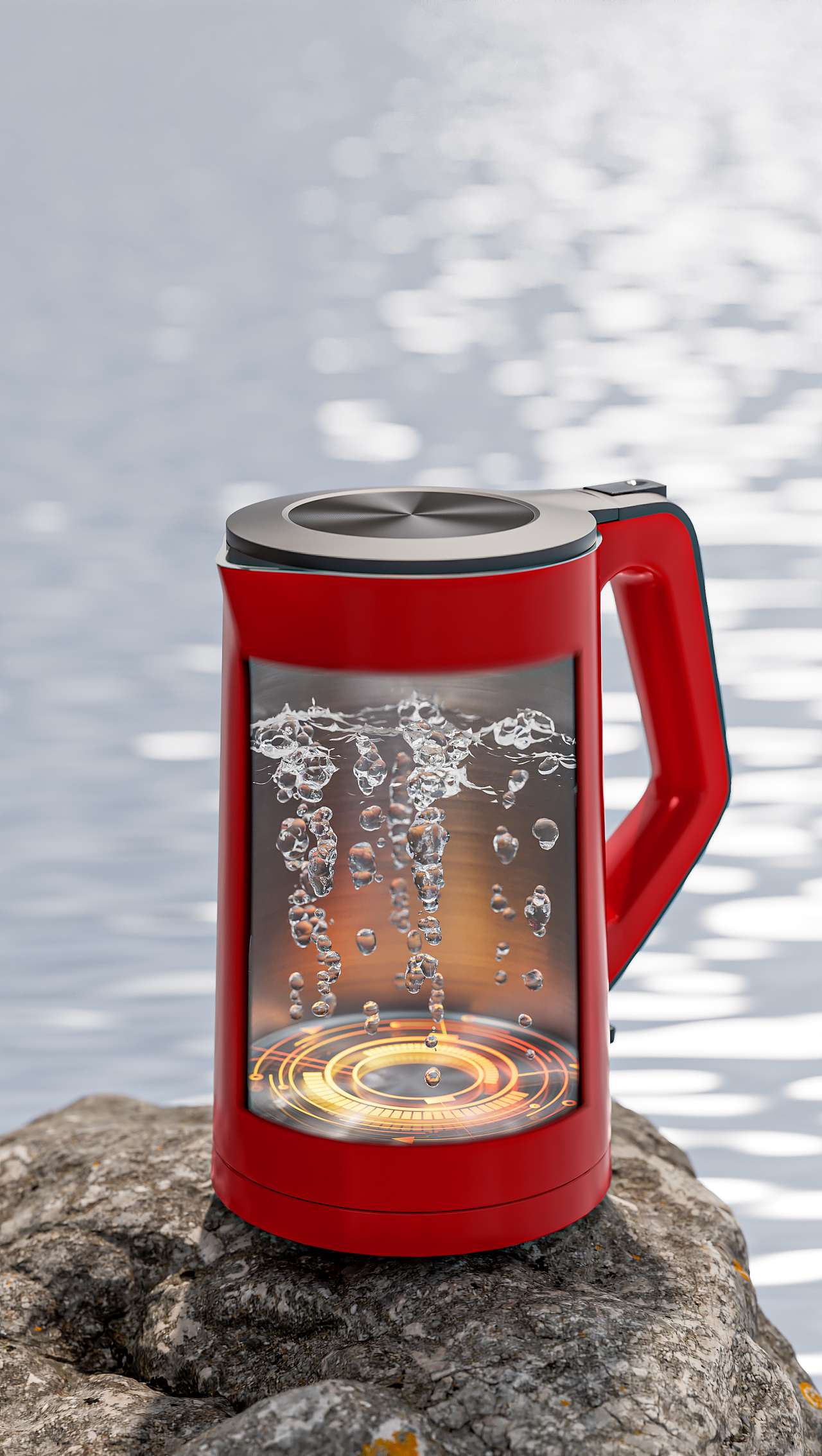 热水壶渲染合集,小家电,防烫,安全