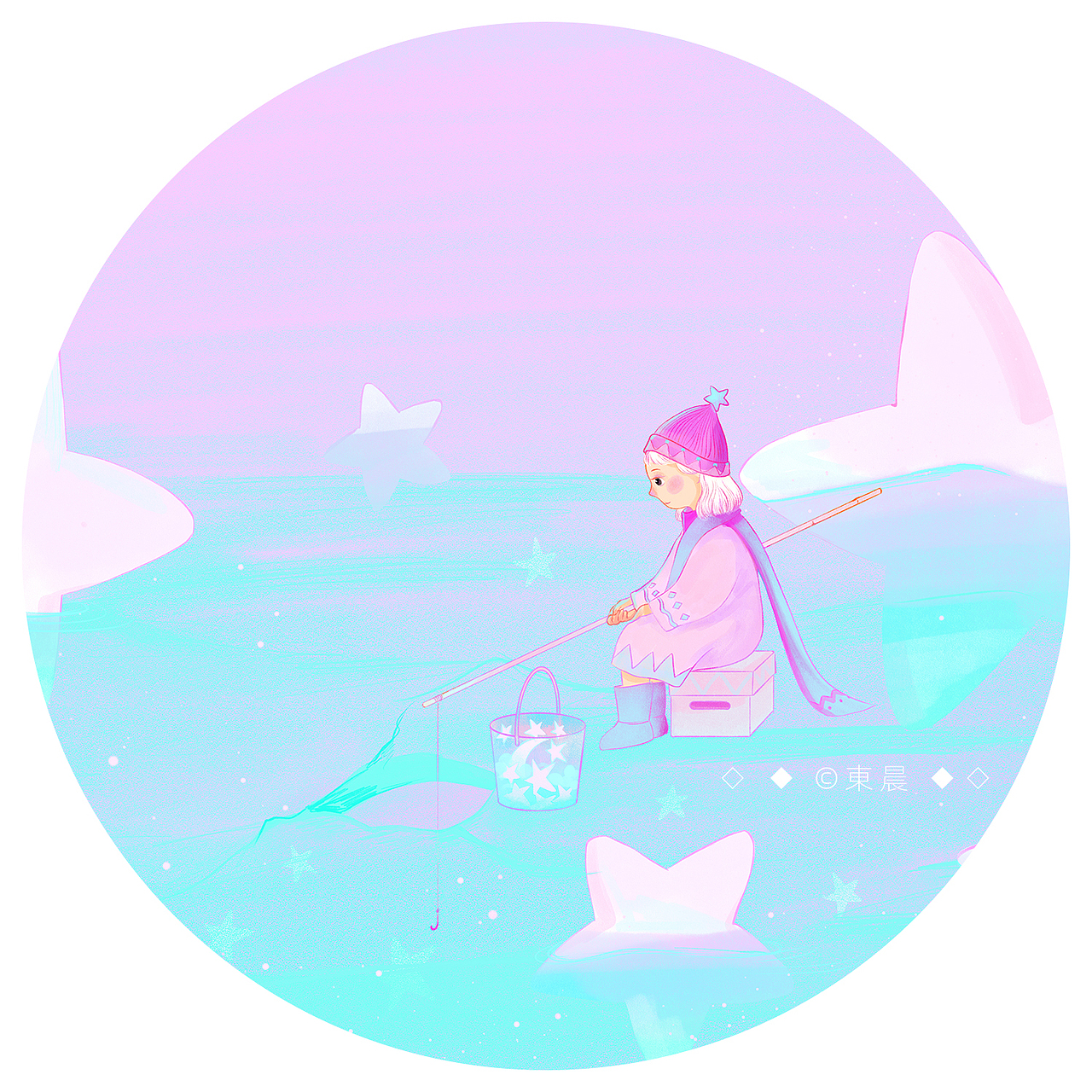 少女星星成长系列幻想插画（图ZMzM1ODQxMDg4） - 商业插画 - 站酷设计师東晨原创素材 - 站酷ZCOOL