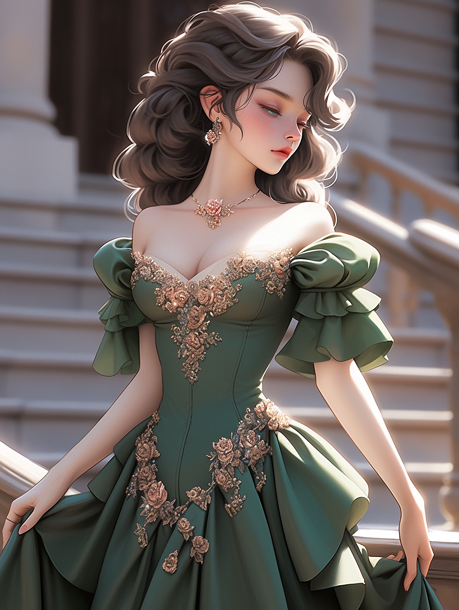 【AI探索】华丽的礼服系列（15）（图ZMzQ5MjMzOTY4） - 休闲/流行服饰 - 站酷设计师爱喝水的虫子原创素材 - 站酷ZCOOL