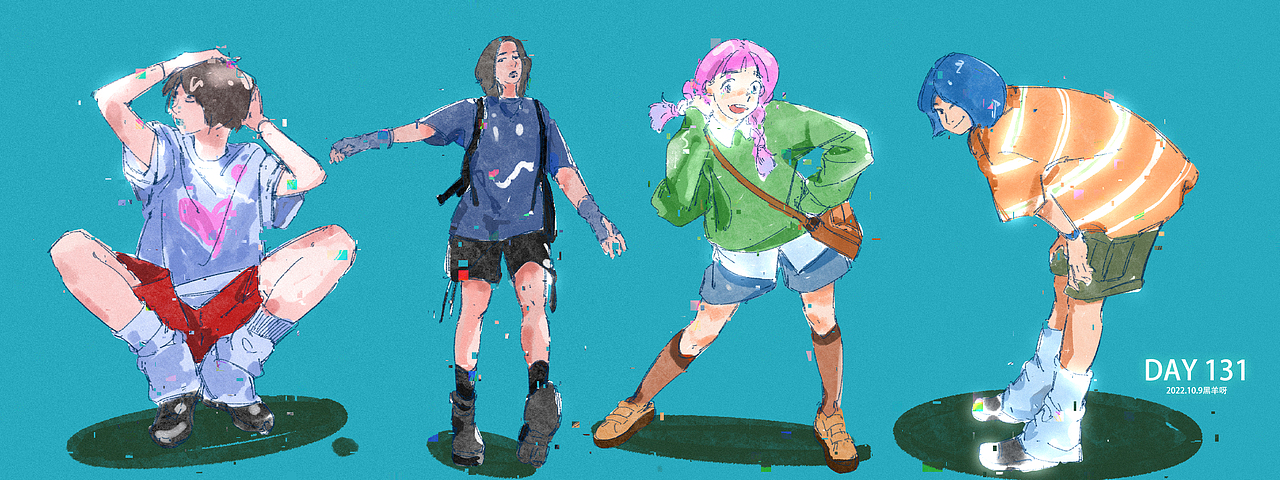 【人物隔日涂】101-172（图ZMzI2OTg4NDg4） - 创作习作 - 站酷设计师黑羊呀原创素材 - 站酷ZCOOL