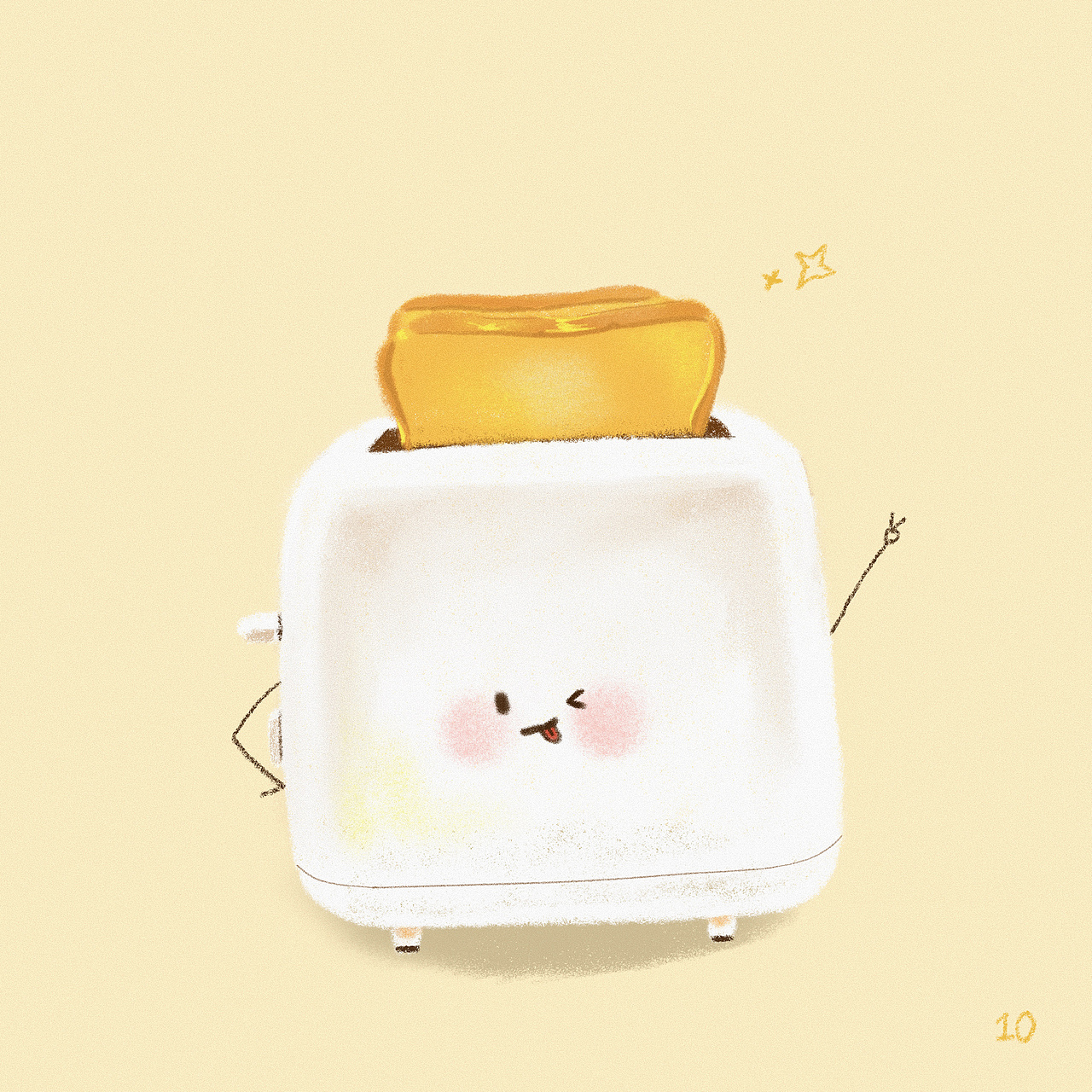 【DAY10】面包机（图ZMzIzMTcxMzA4） - 儿童插画 - 站酷设计师常饮决明原创素材 - 站酷ZCOOL