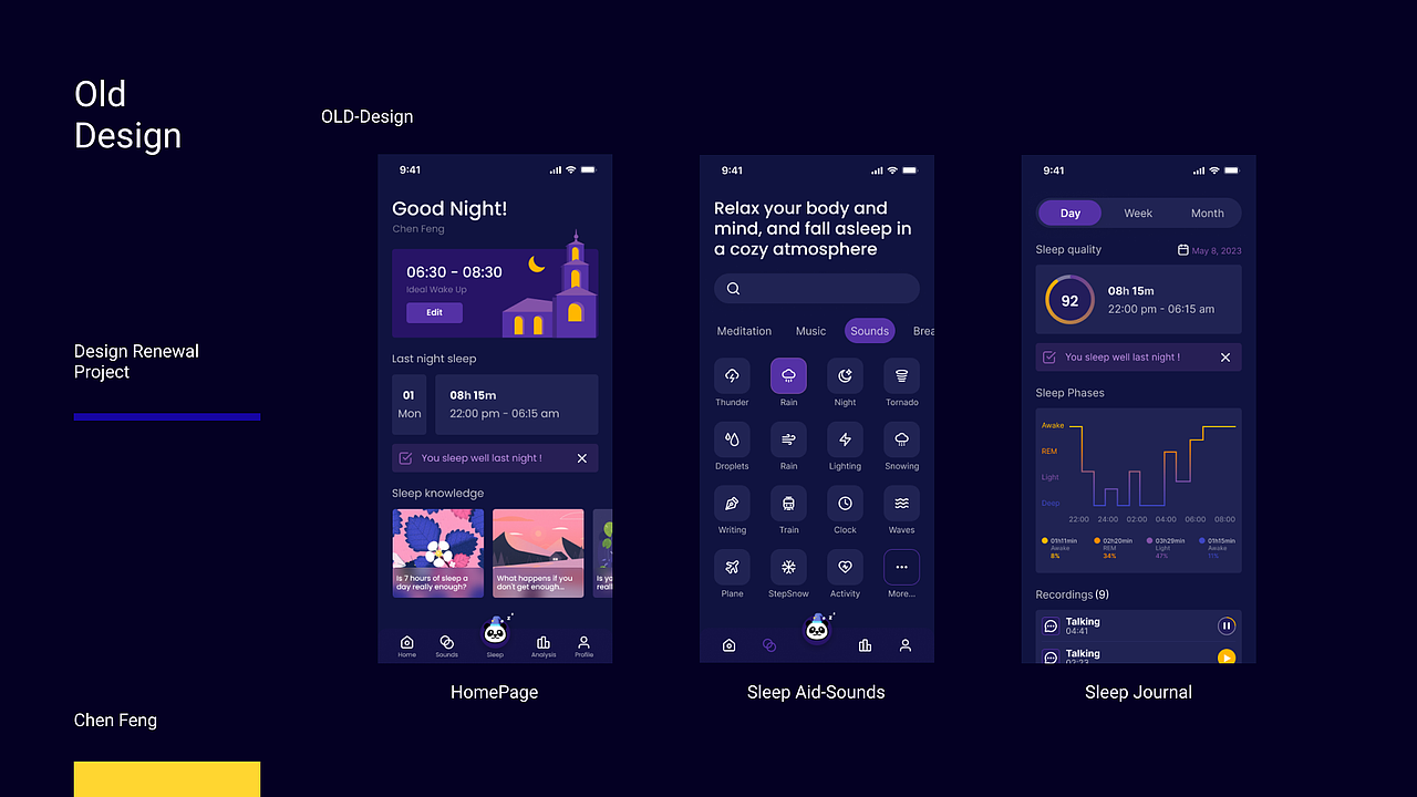 睡眠App-交互设计（图ZMzUzMTM4NDc2） - APP界面 - 站酷设计师奔儿喽晨原创素材 - 站酷ZCOOL