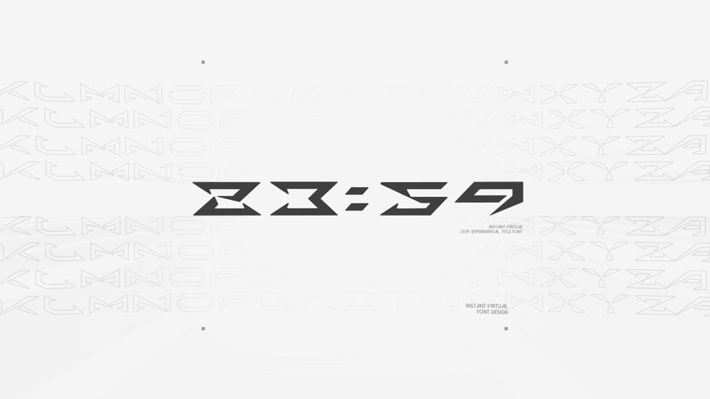 《23:59-贰拾叁点伍拾玖》免费开源实验性装饰字体