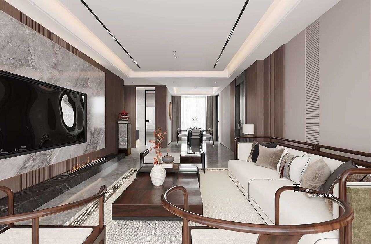 吾中视觉设计——新中式客餐厅