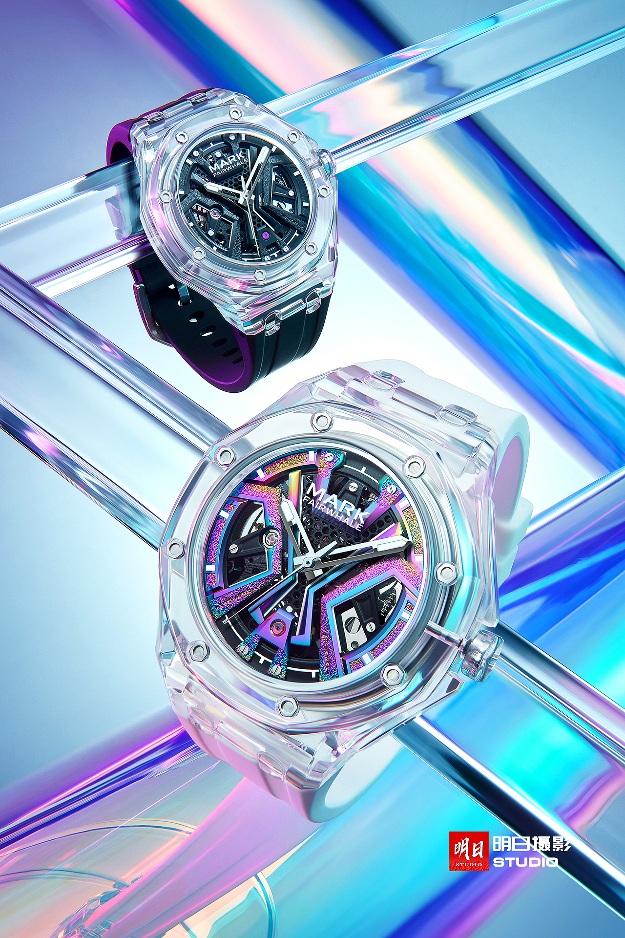 透明手表场景拍摄