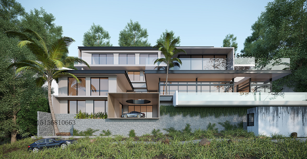 室外作品-室外建筑-室外民宿外立面别墅外立面设计