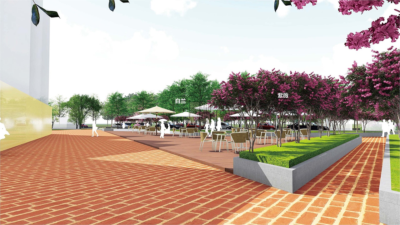 道路绿化景观设计方案 退界绿化 防护绿地