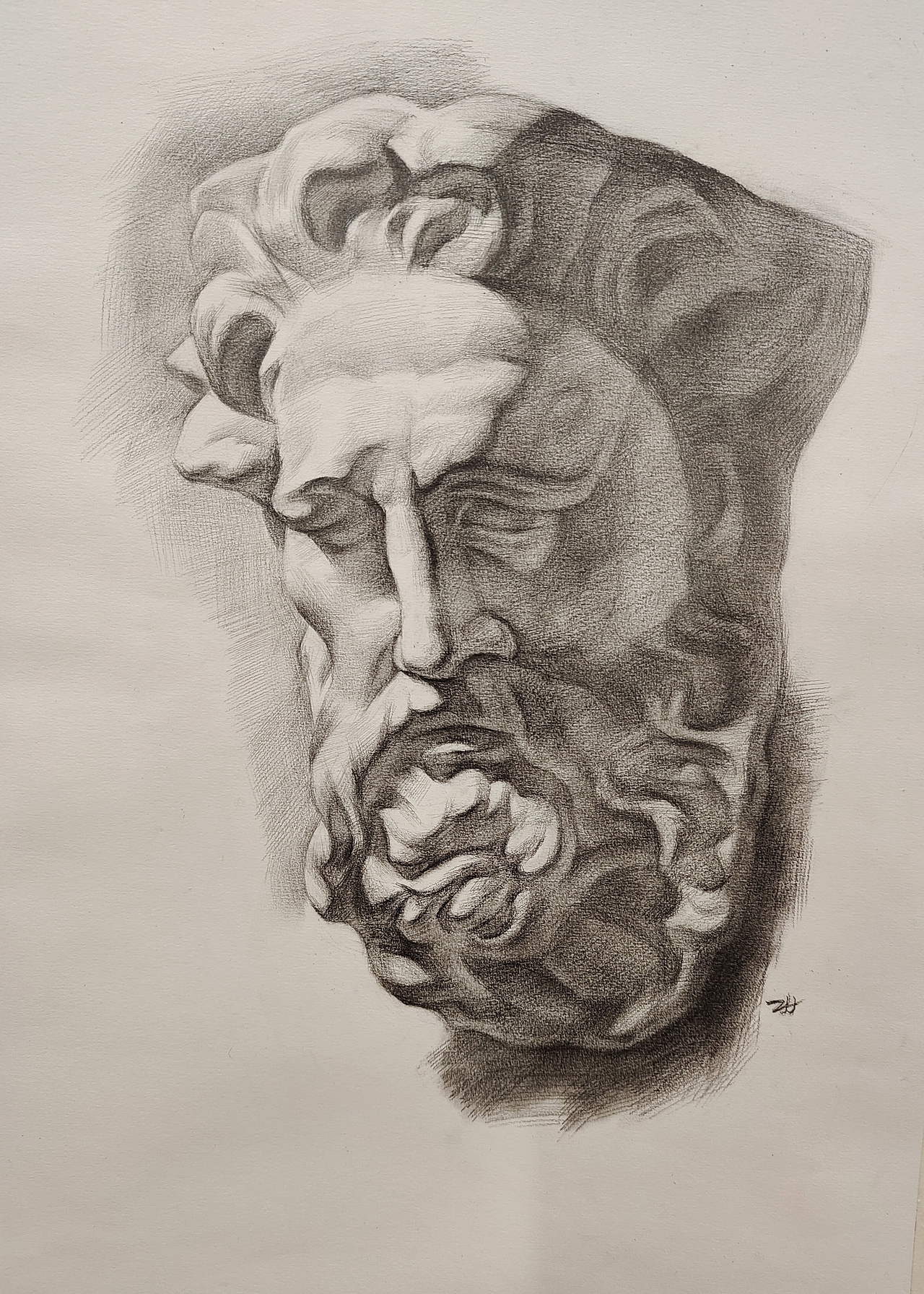 摩西半面石膏像