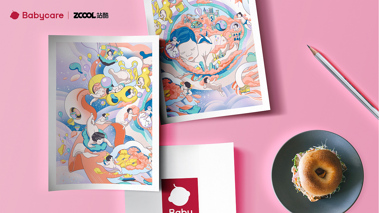 Babycare 丨 以爱筑梦（图ZMzU1MzY5MTk2） - 商业插画 - 站酷设计师HioUoiH原创素材 - 站酷ZCOOL