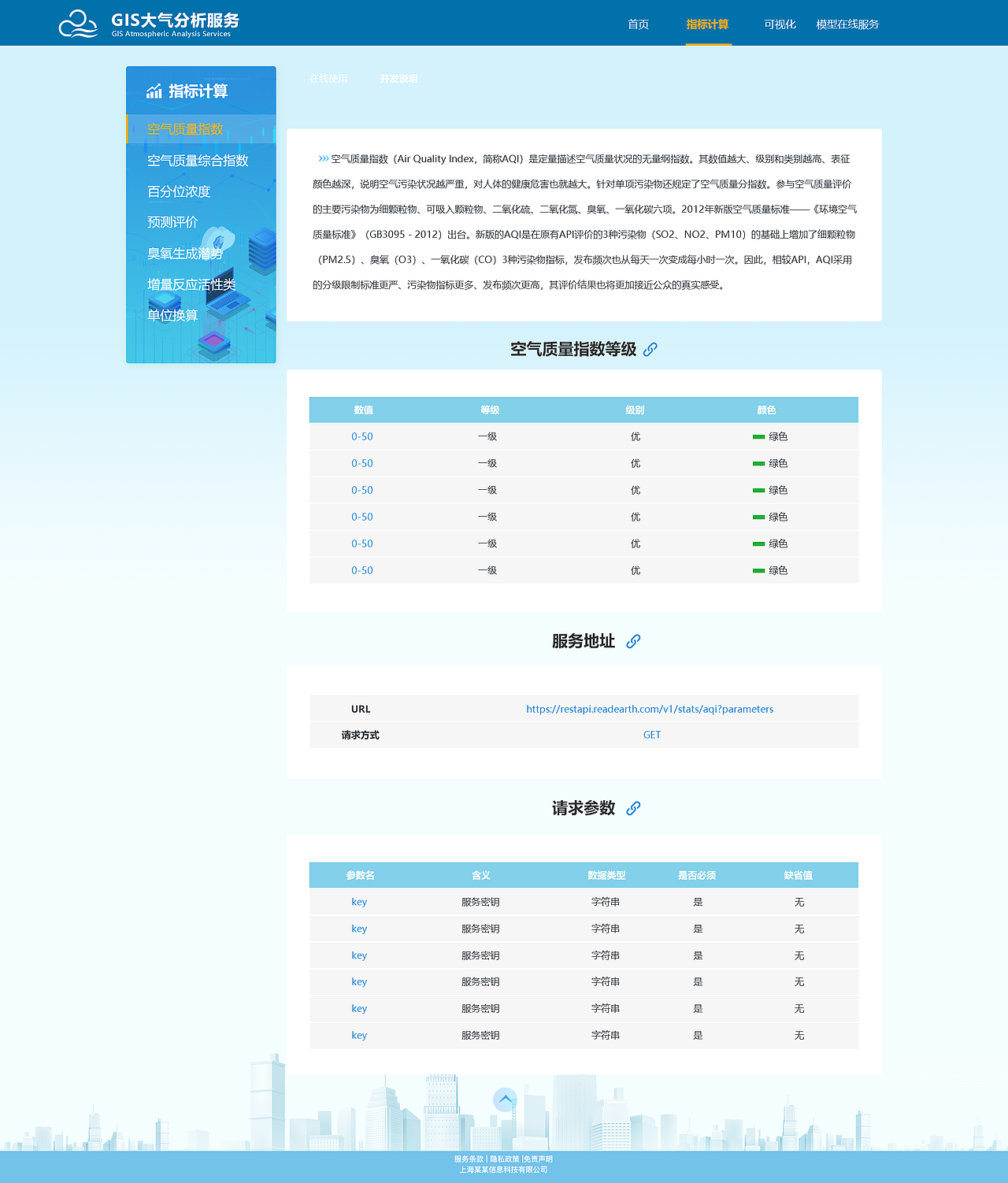 GIS大气分析服务平台