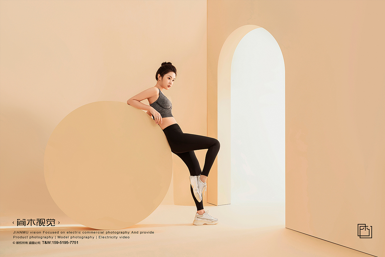 运动内衣人像摄影丨简木视觉 瑜伽服女运动服 模特摄影
