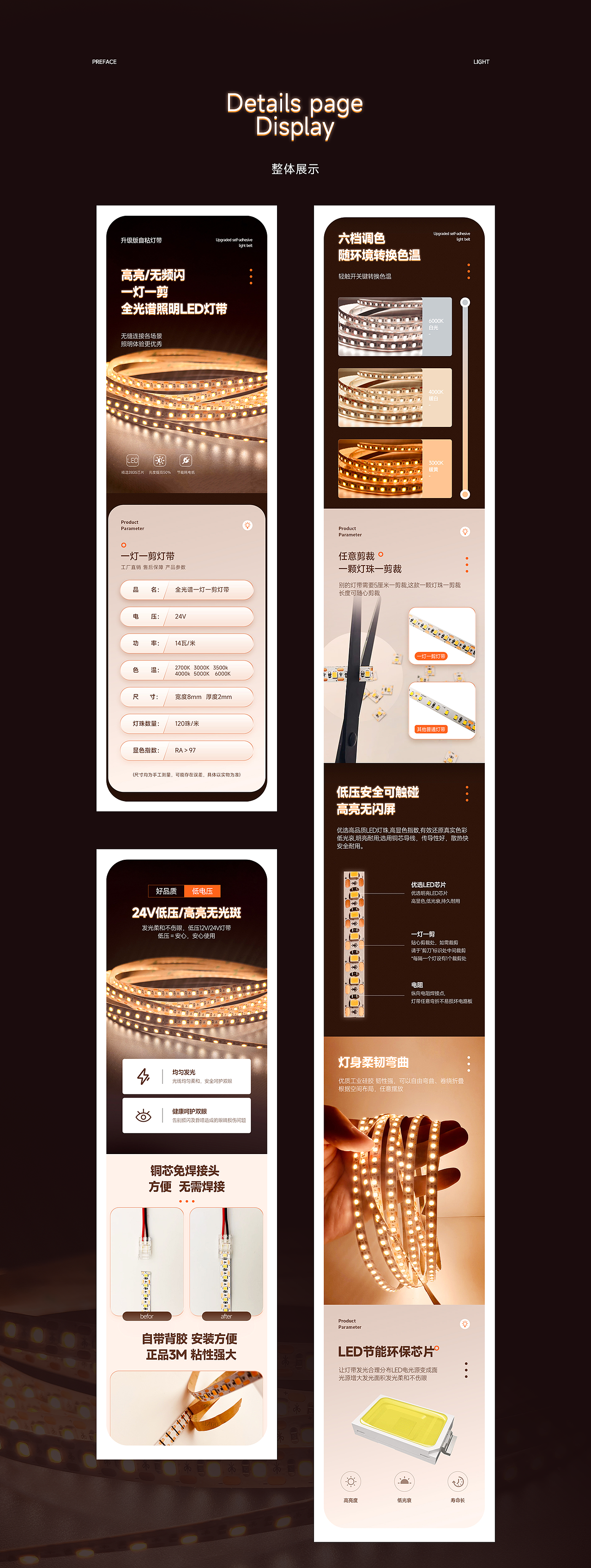 低压全光谱照明LED灯带详情页（图ZMzI0OTAyMzM2） - 电商 - 站酷设计师爱学习的钱哆哆原创素材 - 站酷ZCOOL