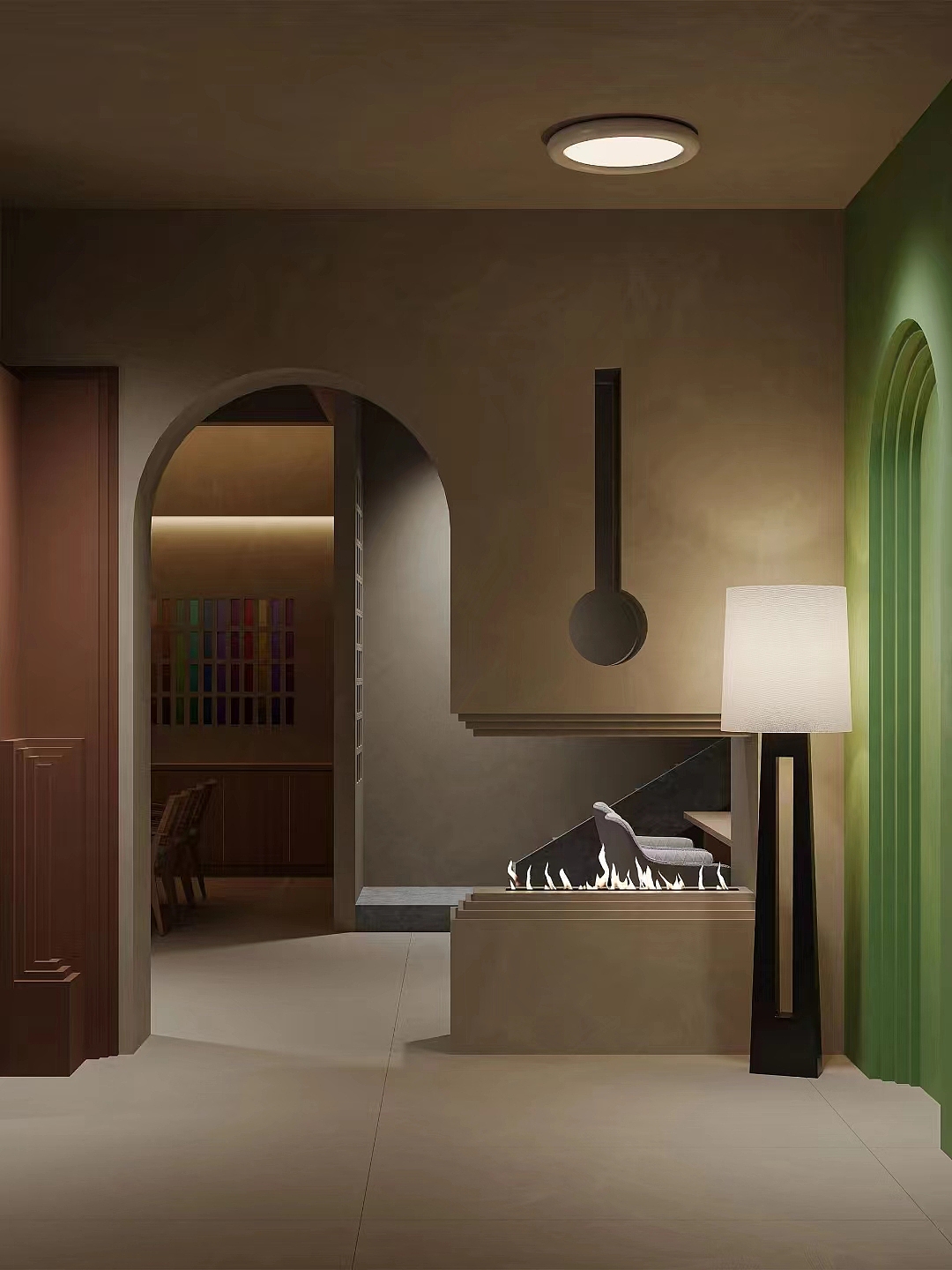 艺术涂料展厅效果图