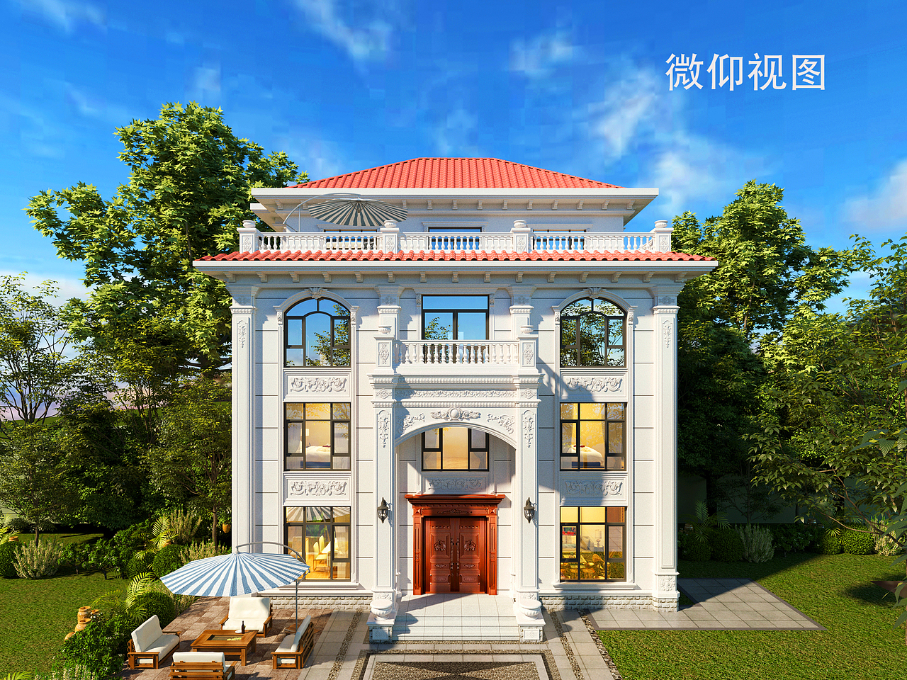 自建房-私人别墅（图ZMzQ1MTY5MDI0） - 建筑/空间 - 站酷设计师Z094995376原创素材 - 站酷ZCOOL