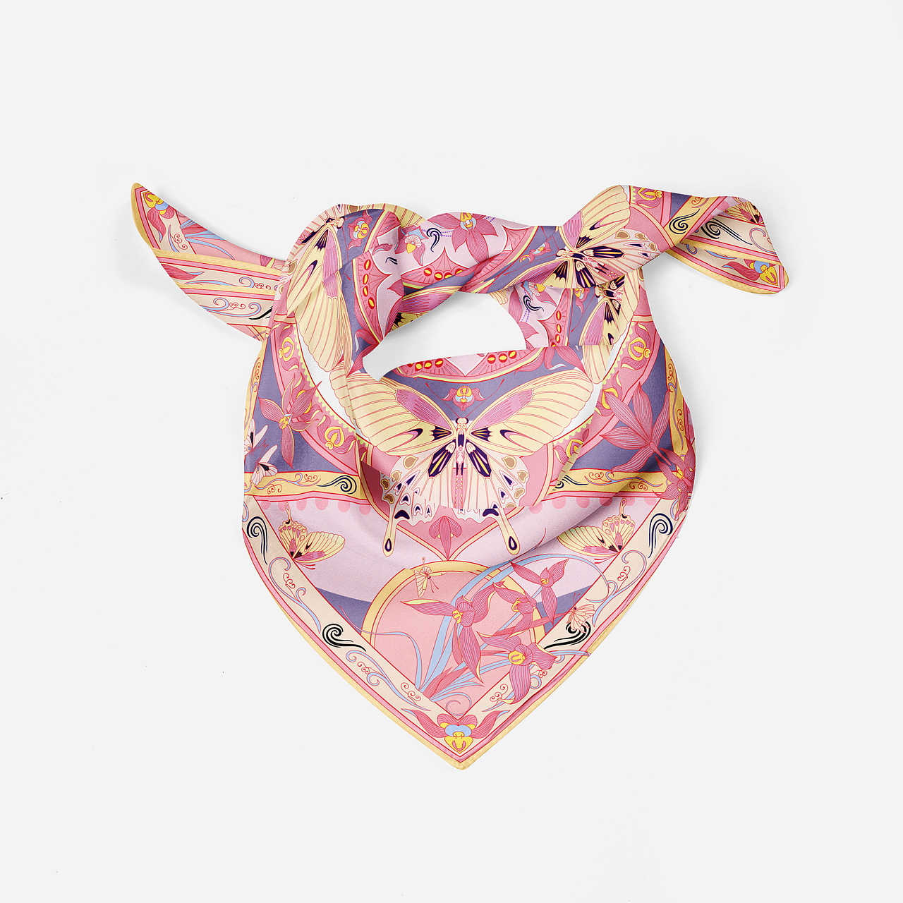 《兰》方巾图案设计