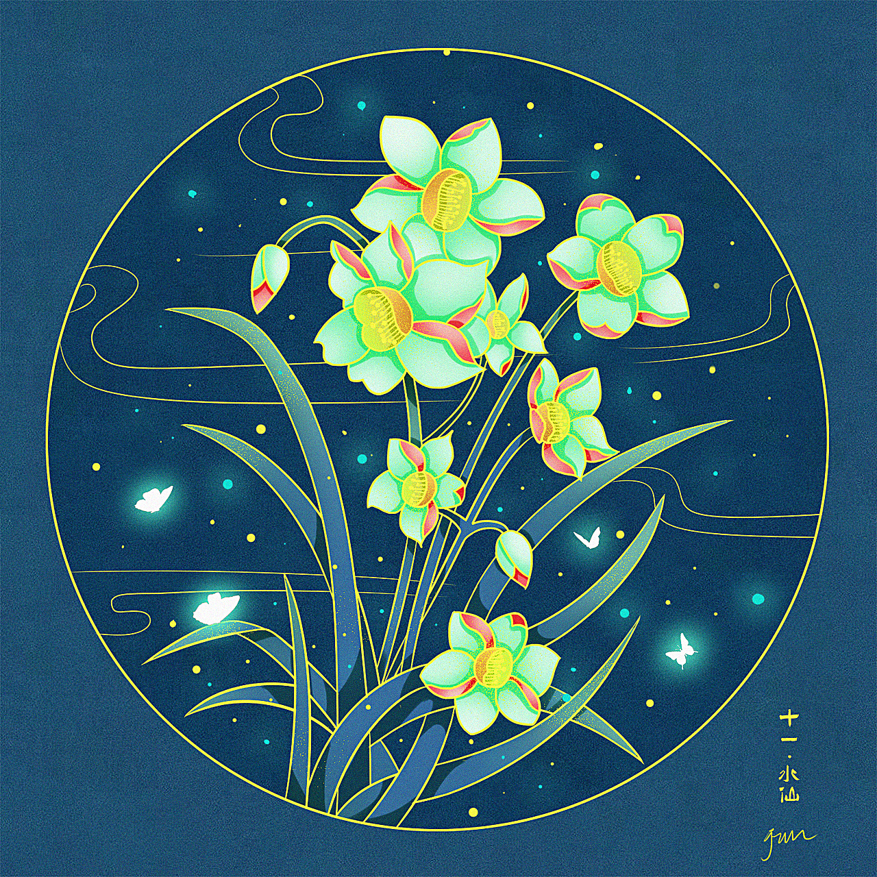 十二月·花（图ZMzA0NTEwMjE2） - 商业插画 - 站酷设计师June0314原创素材 - 站酷ZCOOL
