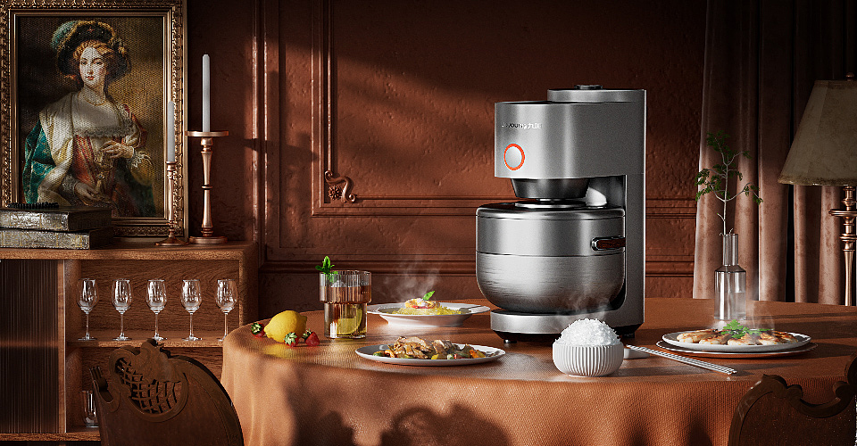 九阳电饭锅渲染练习