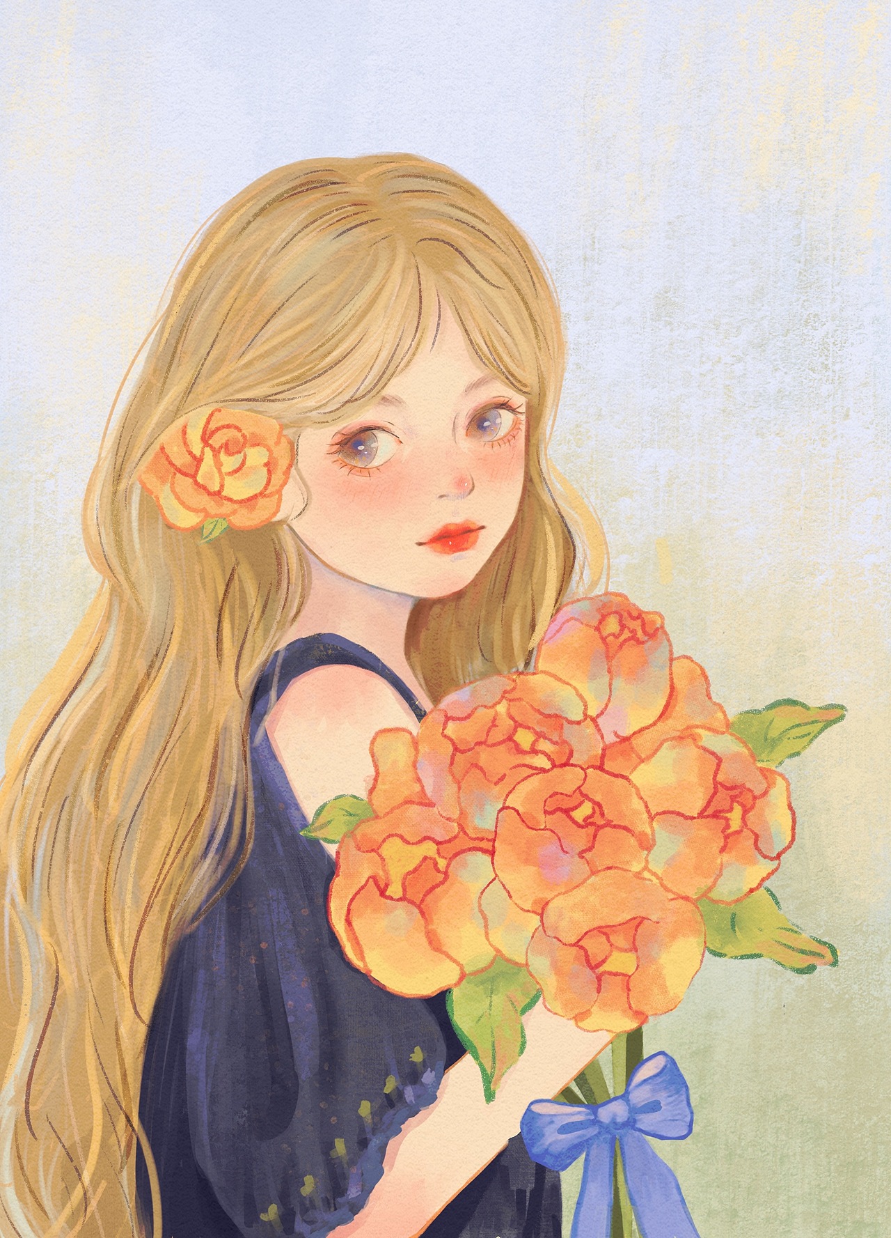 ipad少女插画合集「半年作品汇总」