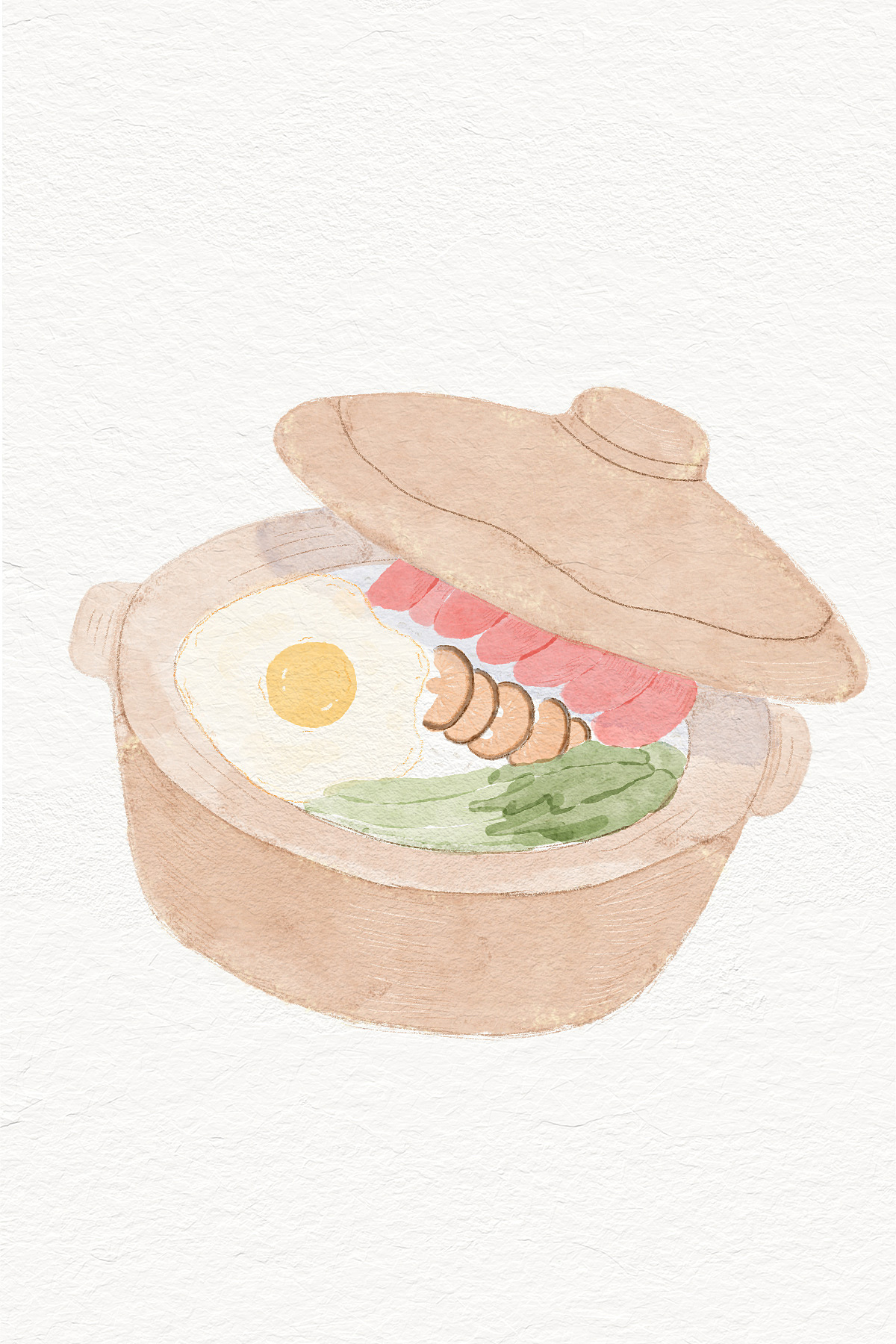 秋风起，食腊味（煲仔饭）（图ZMzE2MDE2NzY0） - 艺术插画 - 站酷设计师吖朱哇原创素材 - 站酷ZCOOL