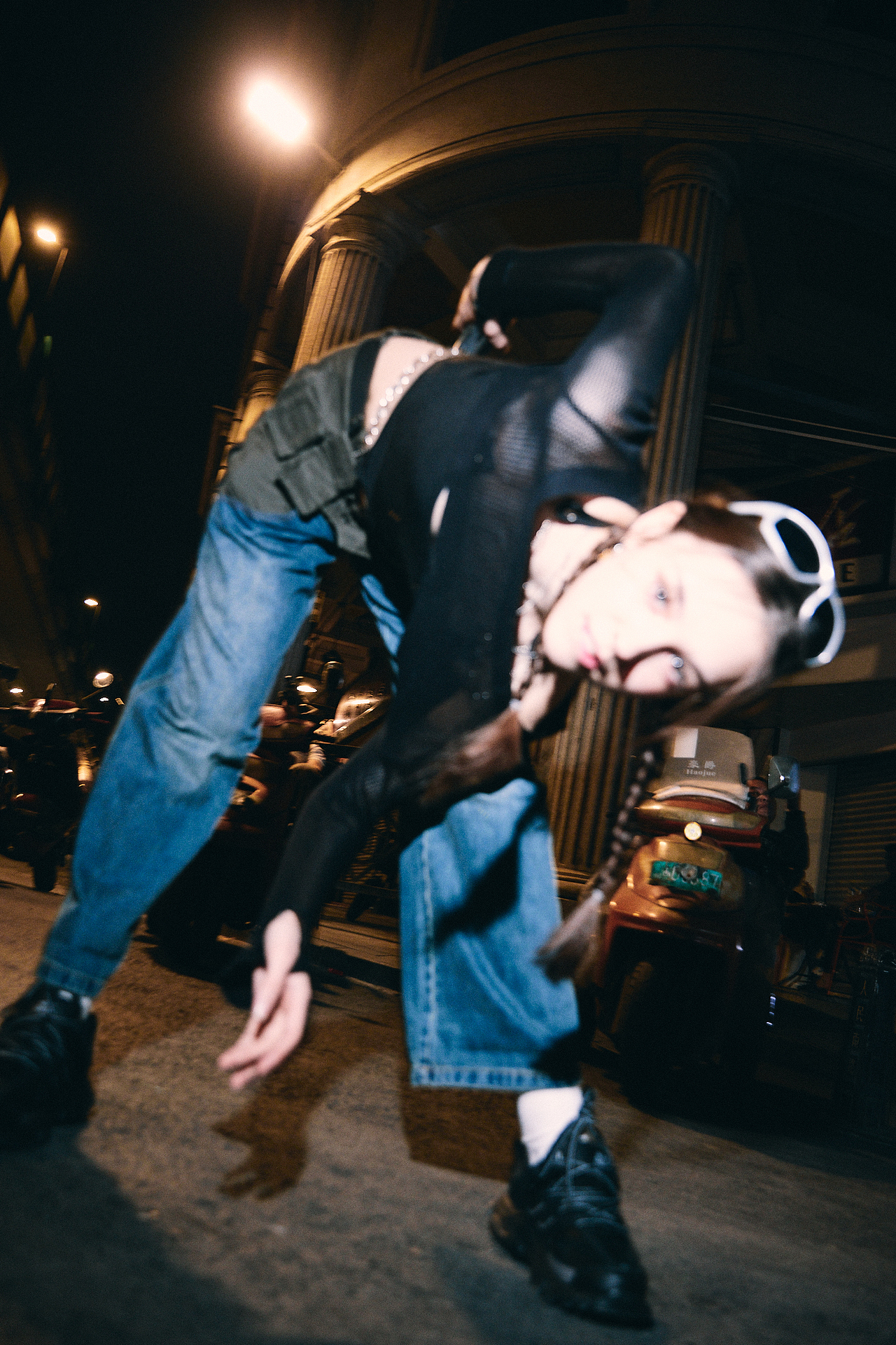 广州夜景时尚街拍 外模拍摄