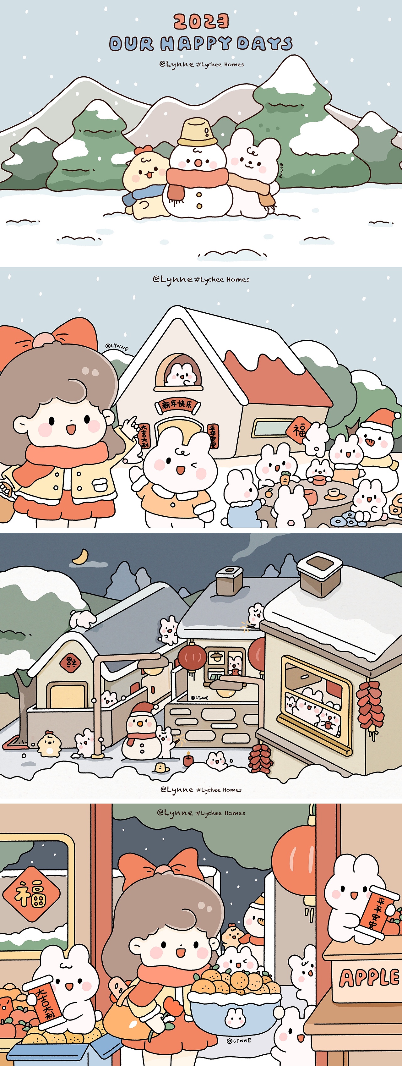 《OUR HAPPY DAYS》（图ZMzI3Nzg3NjY4） - 商业插画 - 站酷设计师Lynne_drawing原创素材 - 站酷ZCOOL