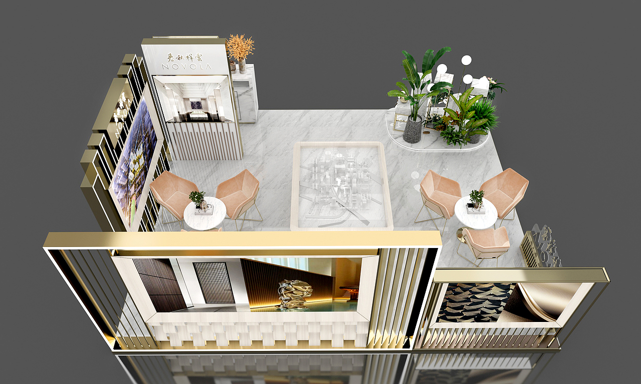 商场展位-金色小合集