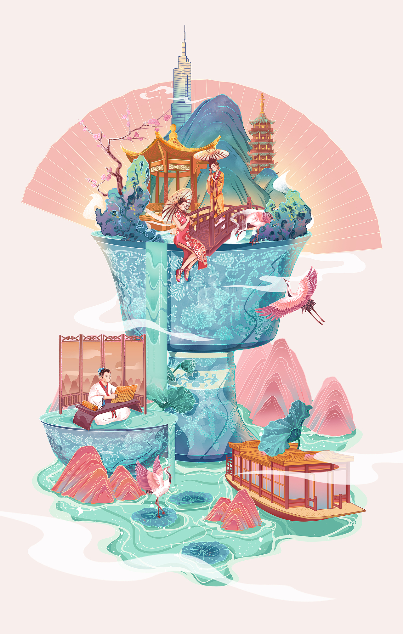 城市插画主题——南京