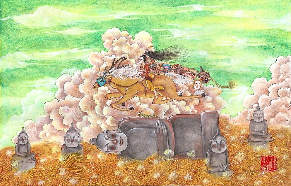 面具女孩的执念（图ZMzYwNDQ0NzA4） - 艺术插画 - 站酷设计师迷小嘟原创素材 - 站酷ZCOOL