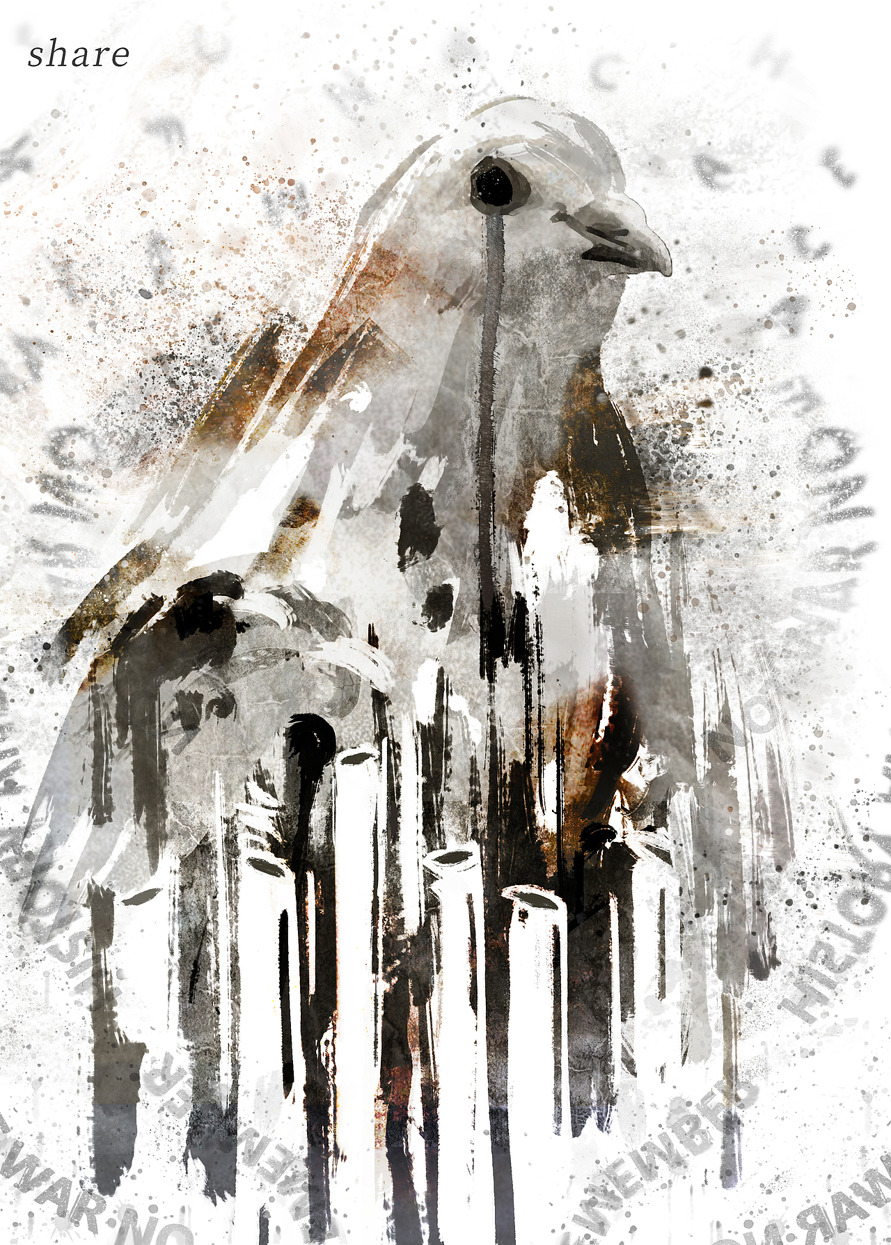 《给和平一个机会》JAGDA/C-IDEA获奖作品（图ZMzY3Mjk5ODA4） - 海报 - 站酷设计师鱼仔耳耳工作室原创素材 - 站酷ZCOOL