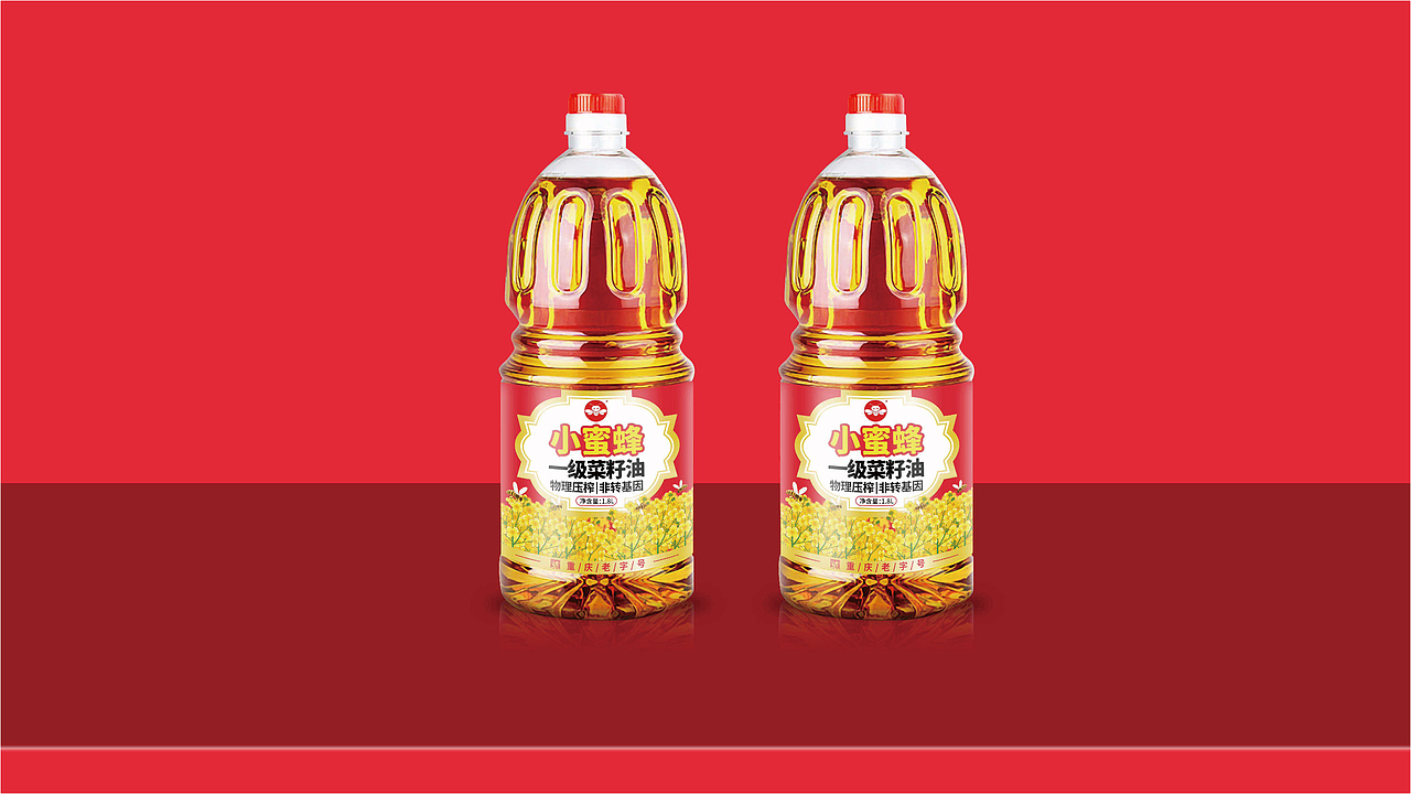 小蜜蜂菜籽油包装策划设计