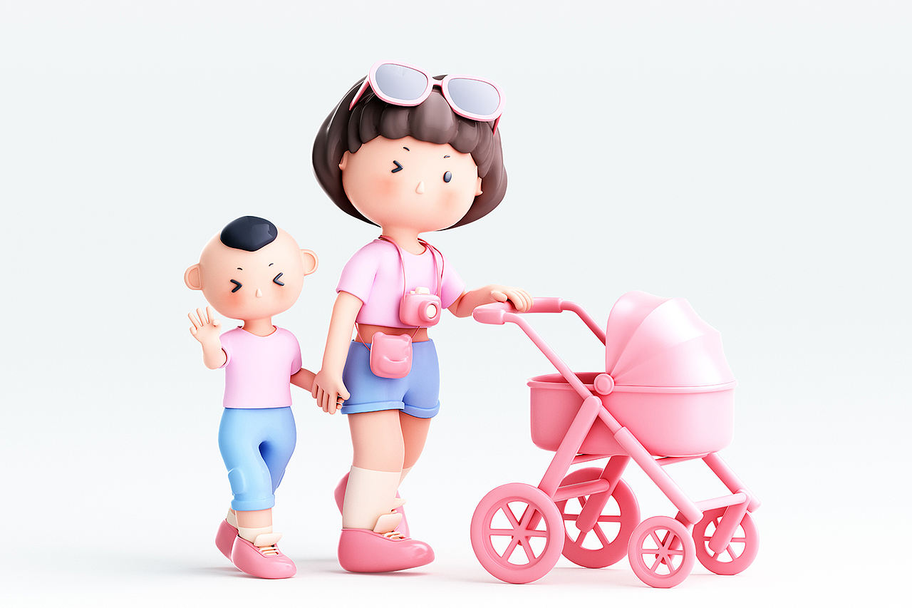 3D渲染的人物与家庭（图ZMzM3NTcxMTY4） - 场景 - 站酷设计师龙套就是龙套原创素材 - 站酷ZCOOL