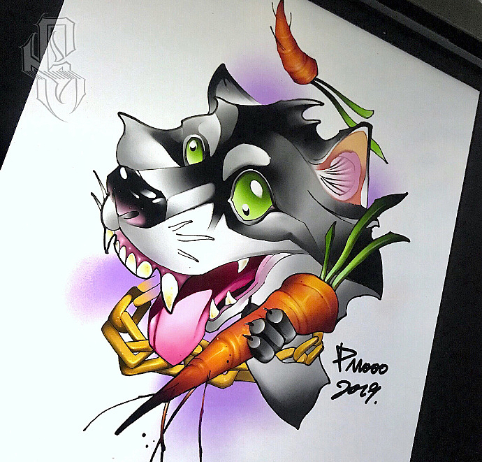 阿拉斯加和爱吃的胡萝卜。